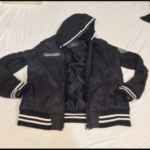 Black Medium Metal Mulisha Zip-up Jacket EUC